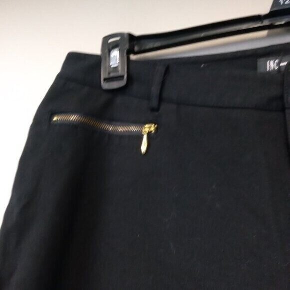 INC International Concepts Womens Straight Dress Pants Sz 14 Black Zip Pocket - Picture 8 of 8